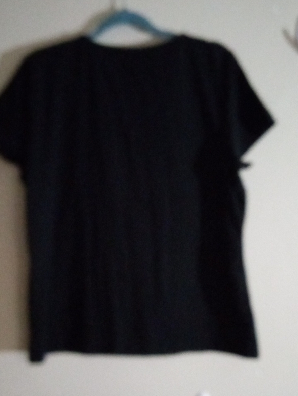 Hannah Black Short-Sleeve Tee with White & Silver Bead Embellishment Size XL NWT - Picture 4 of 8